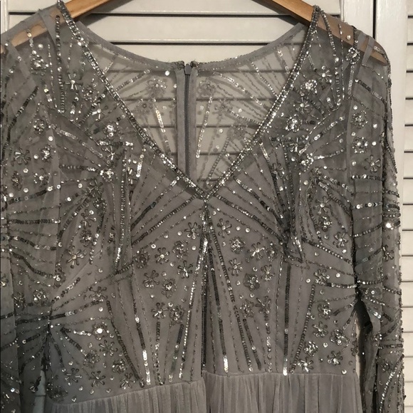 Adrianna Papell Long Sleeve Gown - Picture 5 of 7